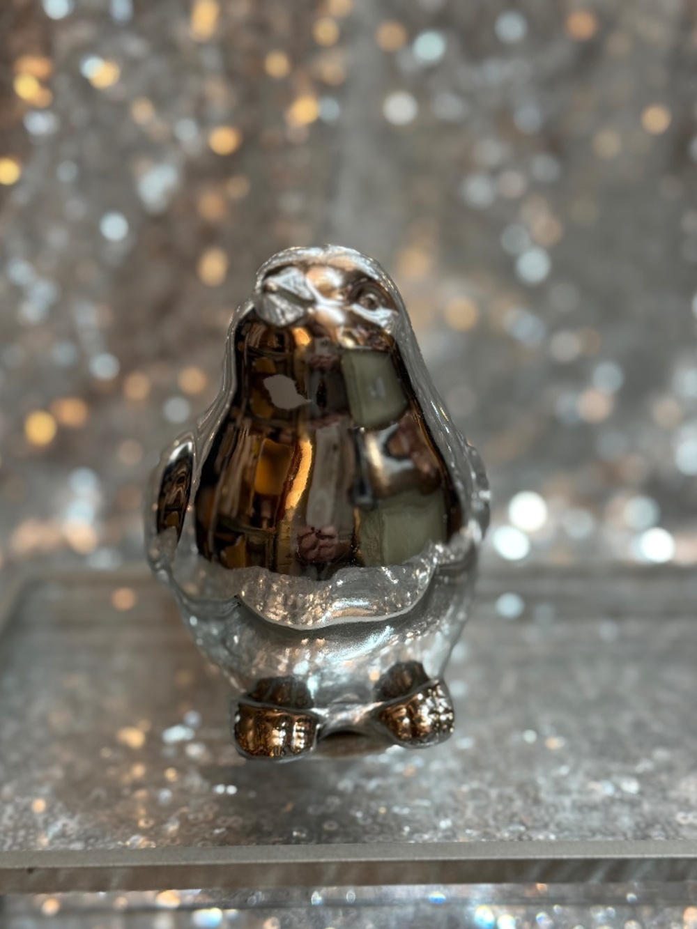 Vintage ceramic mirrored bird